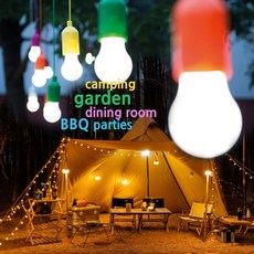 DAPARA 당기는 전구 라탄 전등 갓등 감성 캠핑 전구 차박 무선 줄조명 줄전구 아이방 수면등, 불빛:화이트, 디자인:화이트