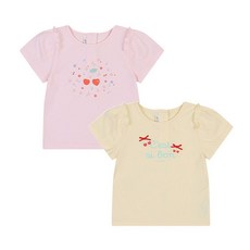 아가방 릴리셔링반팔티 PINK YELLOW 01S331052
