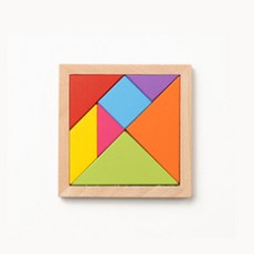 원목 칠교놀이 소 12cm 모양놀이 도형인식