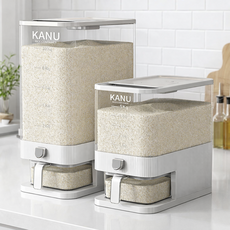 Somang 식약처인증정품 원터치 방습 쌀통 10KG 쌀보관용기, 1개, 화이트