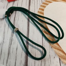 92jade 平安扣綁繩 可調式項鍊掛繩 DIY飾品配件 多色可選, 綠色, 1個