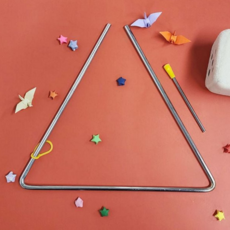 아동용 트라이앵글 수업용 초등 악기 교육용 트라이앵글 타악기 유아용 삼각형 교실용 학습용 준비물