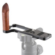 FOEASY Foto4easy 나무 L자형 핸들 그립 후지 X-T5 카메라용 퀵 릴리즈 베이스 플레이트 포함 삼각대 짐벌의 Arca Swiss용