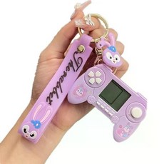 키링 열쇠고리 초미니 미니 레트로 고전 게임기 휴대용 아케이드 오락실 추억의게임 겜보이, CHINA, 퍼플