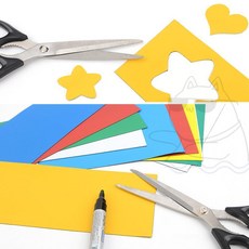 펀코 자석시트 모양내기 테이프 꾸미기 만들기 잘라쓰는 유치원, 소 - 흰색, 1개