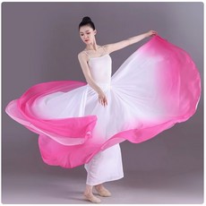 쌍천 여성 라인댄스복치마 난타복 라틴댄스 스커트 그러데이션 클래식 스커트 풀치마 한국무용치마