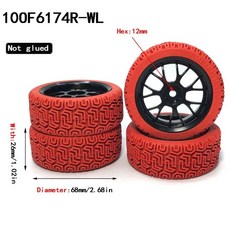 YSIDO 1/12 1/14 버기 타이어 휠 림 HSP 94177 Wltoys 144001 124018 124019 124017 124016 RC 자동차 12mm 육각 4 개, 106174R-WL