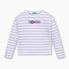 베네통 키즈 베네통키즈 컬러스트라이프티셔츠 3FLQC10I1 LV