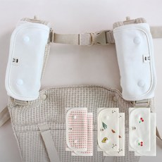 바니블라썸 미세불량 아기띠 침받이 순면 3세트 랜덤, 6매
