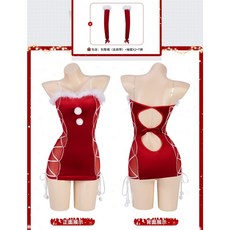 聖誕兔女郎包臀短裙套裝 現貨附惡魔髮箍 大尺碼