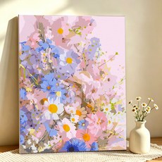 DIY그림그리기 명화그리기 캔버스 유화그리기세트 40 x 50cm, 1개, 017  소프트 부케