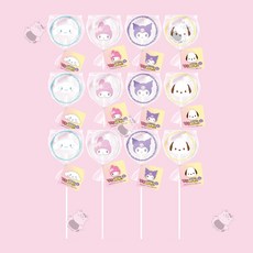 산리오 팝핑 비타캔디 12개(산리오캐릭터밴드증정) 세트 비타민C 함유 어린이 단체선물, 20g, 1세트, 딸기향