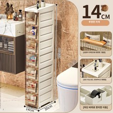 대용량 플라스틱 손잡이 서랍 욕실 거실 바닥 보관함, 3 층, 1개, A. 옵션 1