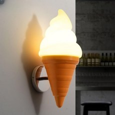 아이스크림모형 입간판 램프 LED 대형 디자인 인테리어 소프트콘 조명 벽 매장 가게, 04. 그린 화이트