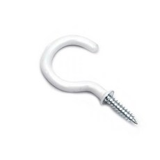 아이베란다 물음표 고리 스크류 훅 후크 천정 걸이 (30x15mm)소, 화이트, 1개