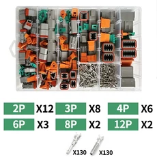 588pcs Deutsch 커넥터 키트 방수 와이어 DT 시리즈 세트 DT06 04 2/3 / 4 핀 6/8/12 밀폐형 플러그, 02 1 Kit, 04 D Kit, 1개