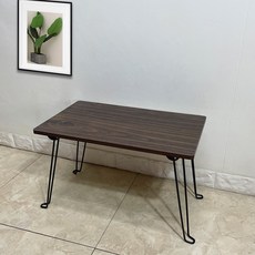 韓式摺疊餐桌，小戶型溫馨色系餐桌，輕巧不佔空間，韓式風格設計，桌面易於清潔, 胡桃色