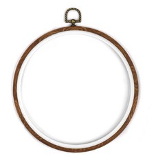 10-26cm 모조 나무 자수 프레임 라운드 스퀘어 화환 크로스 스티치 후프 링 플라스틱 수지 합금 바느질 바, 10 21.8cm