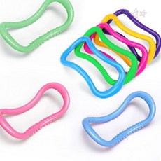 실리콘 요가 스트레칭 링 종아리 허벅지 근육 이완 마사지 필라테스 홈트레이닝, 1개, 1-5) 요가링-그린