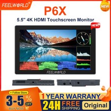 FEELWORLD P6X 5.5 카메라 모니터 1000니트 4K-HDMI DSLR 3D LUT 터치스크린 필드
