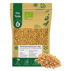 OmVeda 유기농 페넥릭 씨앗 인도 향신료 인증 DE-ÖKO-039 메티 맛있는 주방과 차를 위한 200g, 200 g (1er Pack), 1개
