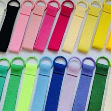 살림냥 스트랩 키링 패브릭 열쇠고리부자재, 블루