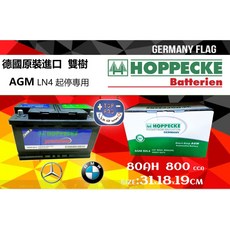 楊梅電池 C300 GLA專用 AGM啟停電池 31cm L4 雙樹Hoppecke技術, 1個