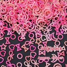 500 600PCS 혼합 BOWKNOT 하트 꽃 네일 매력 3D 색상 수지 아트 라인 석 어 매니 부품, 1개