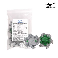 미즈노 실버 토네이도 골프화 스파이크 징 교체 GEE0208 1팩 14개입 트라이락 호환, 그린, 1세트