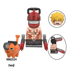 미니 블럭 도시건물 가게 조립 미니어처 전기 톱 남자 Denji Pochita Makima 파워 영화 애니메이션 빌딩 블록 액션 피규어 DIY 장난감 선물, [07] 7