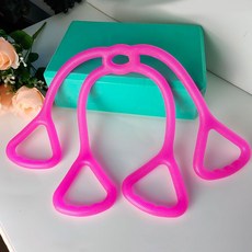 텐셔너 피트니스 스트레칭 스트링 남녀 리프트 오프숄더 넥 미등신기 트레이닝 기구, 로즈 레드, 1개