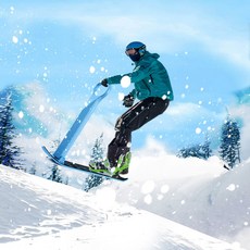 입문용 접이식 스노우 보드 눈썰매, 스노우보드, 1개, 스노우보드