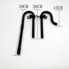 16mm 호스 블랙 세트 입출수구 어항 여과, 1개