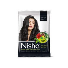 니샤 내츄럴 헤나 파우더 인도 천연 헤나 염색약 - 블랙, 1개, 내추럴블랙