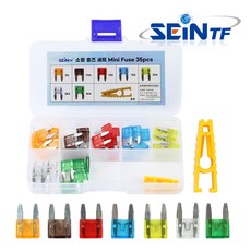 세인티에프 차량용 Mini 소형 휴즈 35p 세트 듀얼 전원 단자 퓨즈 멀티 홀더 자동차, 1세트