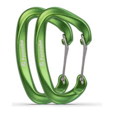 12kn 경량 내구성 알루미늄 카라비너 클립 D형 카라비너 (2팩), 2개, 초록