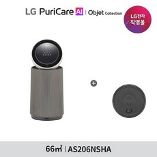 LG 퓨리케어 AI 오브제컬렉션 360 공기청정기 M5 20형 AS206NSHA AS206NGHA + 무빙힐, 그린, RD22GS