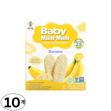 Hot Kid Baby Mum-Mum Gentle Teething Wafers 바나나, Banana, 10개, 50g
