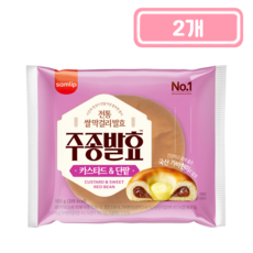 삼립 408시간 주종발효 카스타드단팥빵, 105g, 2개