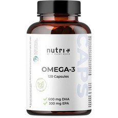 뉴트리 오메가3 비건 EPA DHA 120캡슐 (독일) Nutri+ Omega 3 Vegan, 1개, 120정