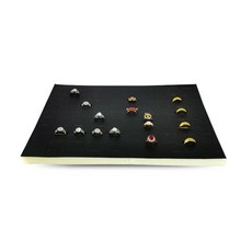 백 Positon 링 디스플레이 매트 스토리지 소품 쥬얼리 트레이 내부 라이너 보석 상자 삽입 패드 DIY 스폰지 33 5 22 1cm, Black PU