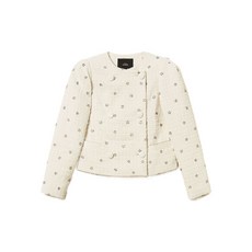 트윈셋 부클레 텍스처 장식 재킷