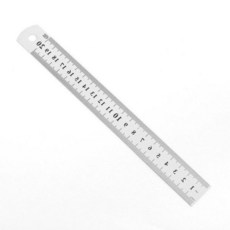 눈금 재단 스틸자 스텐 제도용 직자 컷팅자 양면 20cm X ( 2매입 ), 2개