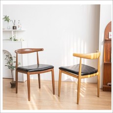 이레가구 업소용 철재 랩핑 카우 체어 인테리어 카페 학원 상담의자, 내추럴, 1개