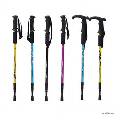 [도매직방] 듀랄루민 등산스틱/스틱/I자/T자/트래킹, 1개, 등산스틱 티자형(1P)_블랙