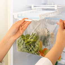 모어린샵 냉장고 행잉렉 냉장고지퍼백걸이, 화이트