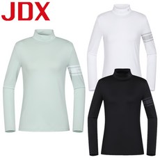 JDX 제이디엑스 25년 간절기 상품 세일!! 여성 소매 로고 포인트 하이넥 기모 티셔츠 X2TLWQ5442