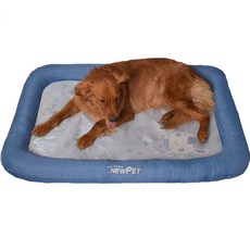 四季款大型犬寵物睡墊沙發床, 1個, 藍色(冰絲涼蓆款)