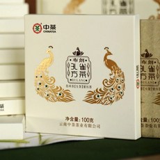 중차 2020년 공작새방차 보이차 생차 100g, 1개, 1개입