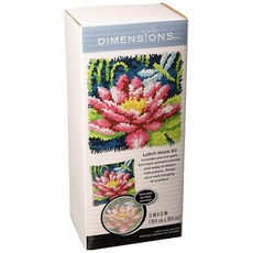 Dimensions 디멘션 Arts and Crafts 잠자리와 백합 패드 래치 후크 키트 길이 30.5cm x 높이 30.5cm(12인치 1130683